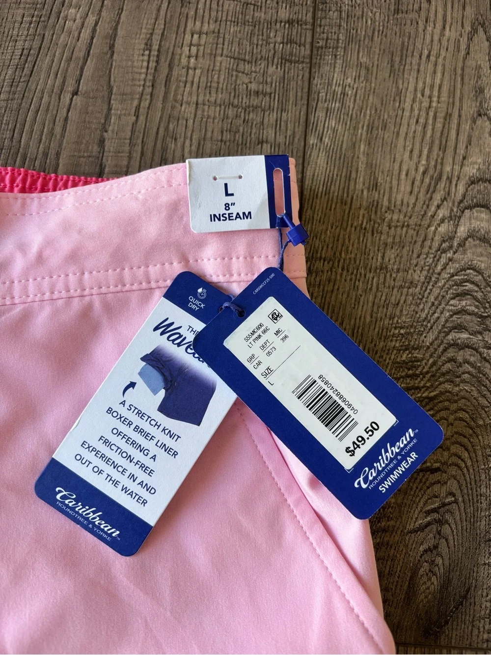 Caribbean Pink Men's Swim Board Shorts